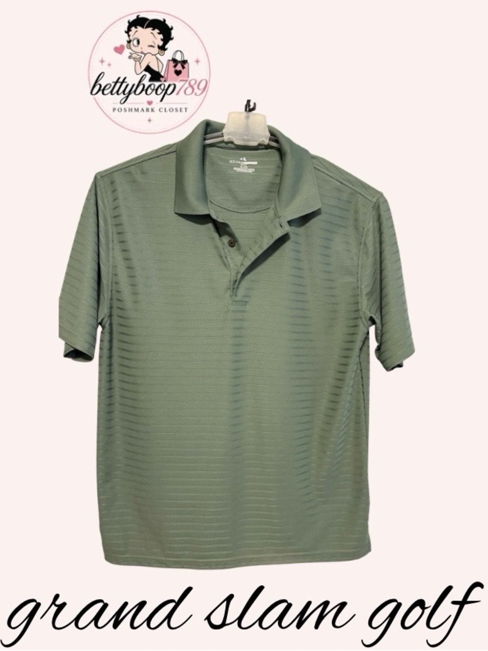 Grand Slam Men's Polo in Sage Green